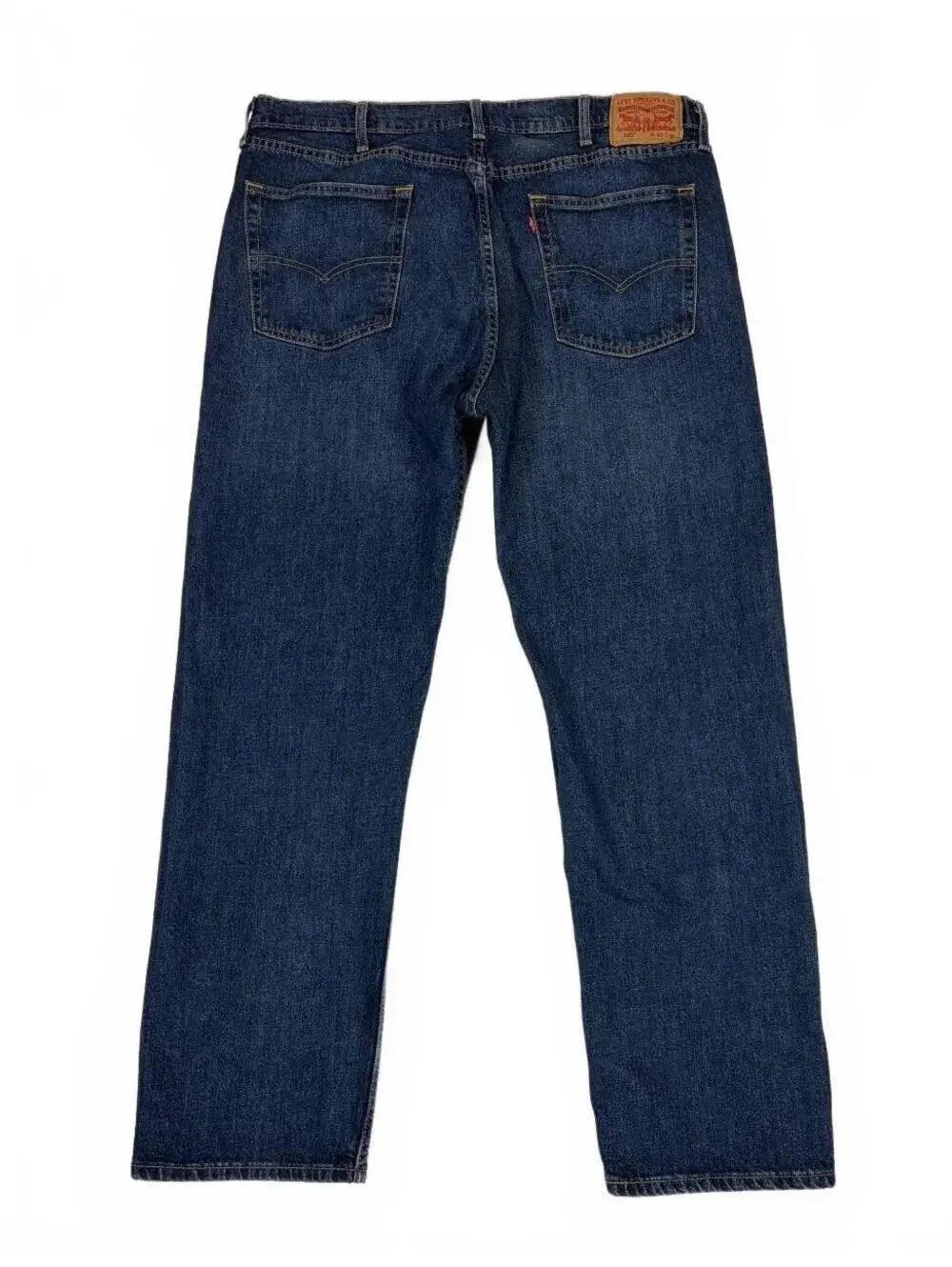 Classic Levi's 505 Men's 40x32 Dark Wash Blue Stretch Regular Straight Leg Jeans
